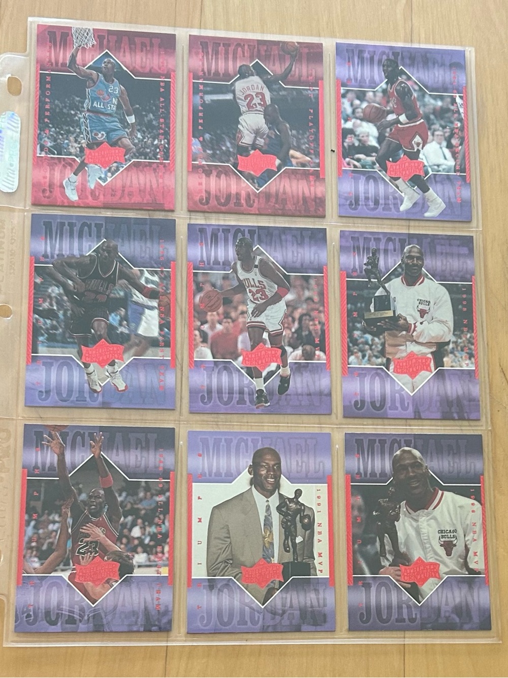 Michael Jordan Athlete of the Century Collector’s Cards (Lot of 9) - VGC